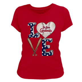 St. Louis Cardinals Baseball LOVE Tee Shirt