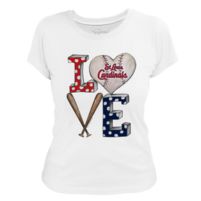St. Louis Cardinals Baseball LOVE Tee Shirt