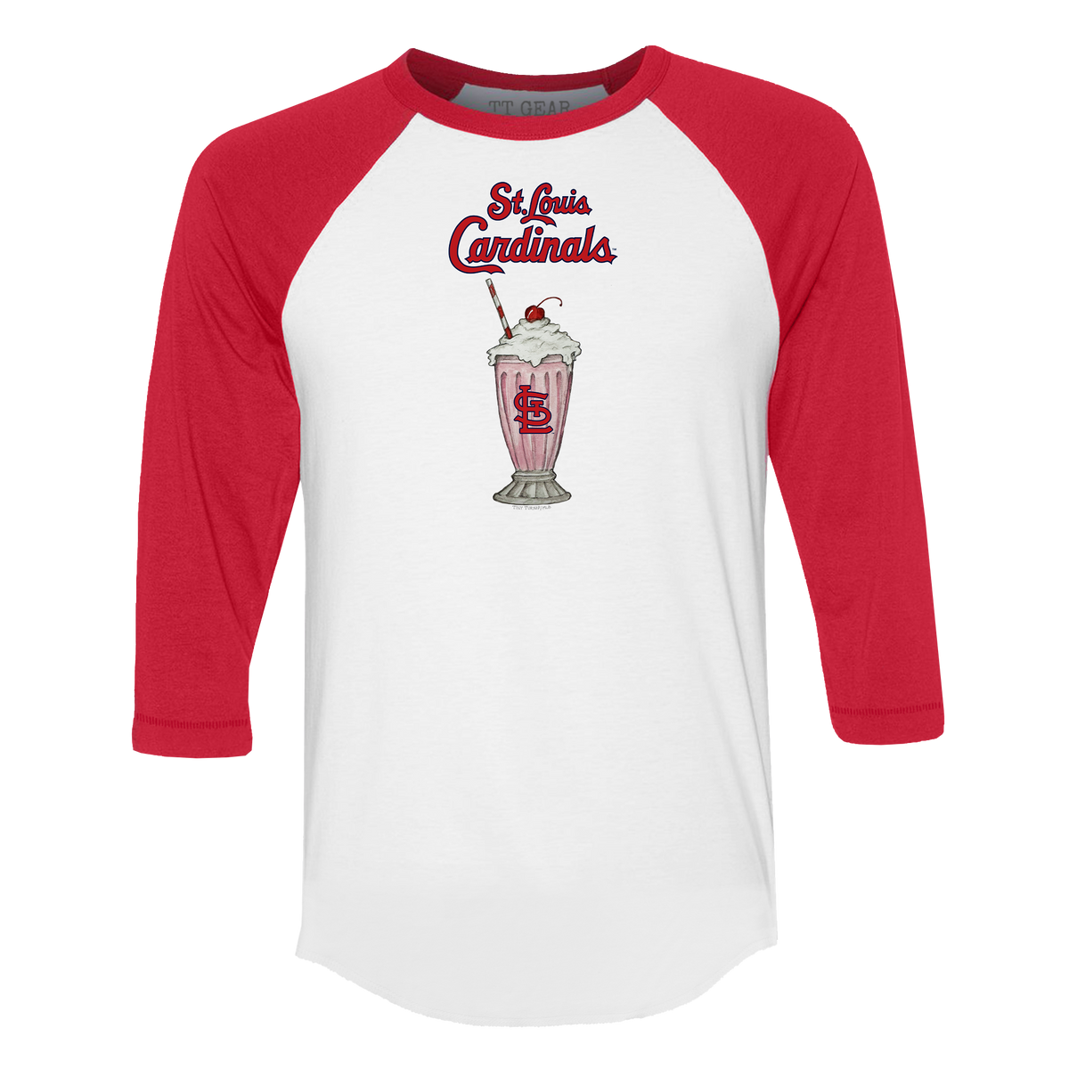 St. Louis Cardinals Milkshake 3/4 Red Sleeve Raglan