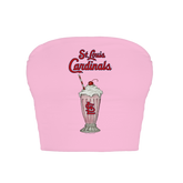 St. Louis Cardinals Milkshake Crop Tube Top