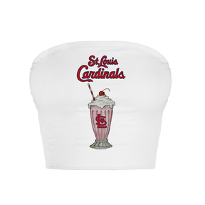 St. Louis Cardinals Milkshake Crop Tube Top