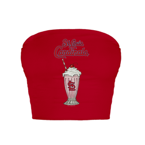 St. Louis Cardinals Milkshake Crop Tube Top