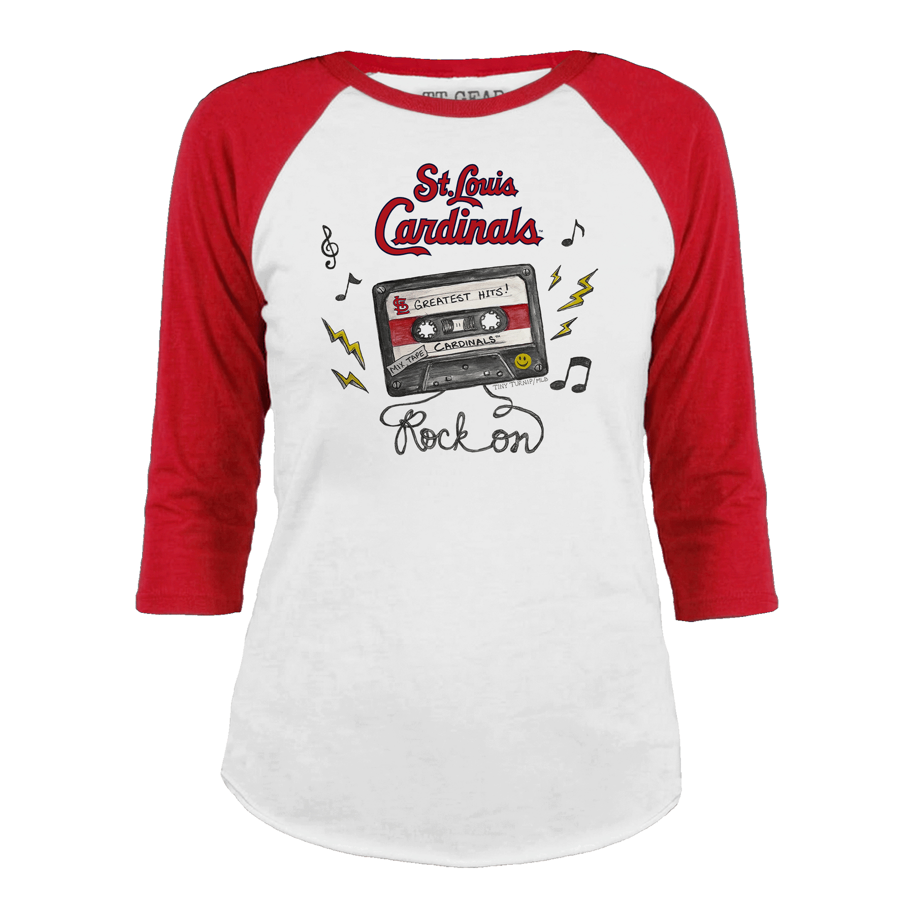 St. Louis Cardinals Mixtape 3/4 Red Sleeve Raglan