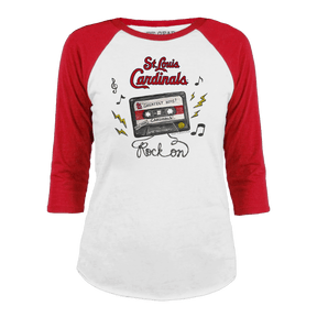 St. Louis Cardinals Mixtape 3/4 Red Sleeve Raglan