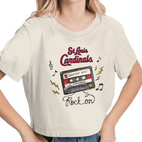 St. Louis Cardinals Mixtape Vintage Crop Tee - Tiny Turnip