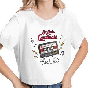 St. Louis Cardinals Mixtape Vintage Crop Tee - Tiny Turnip