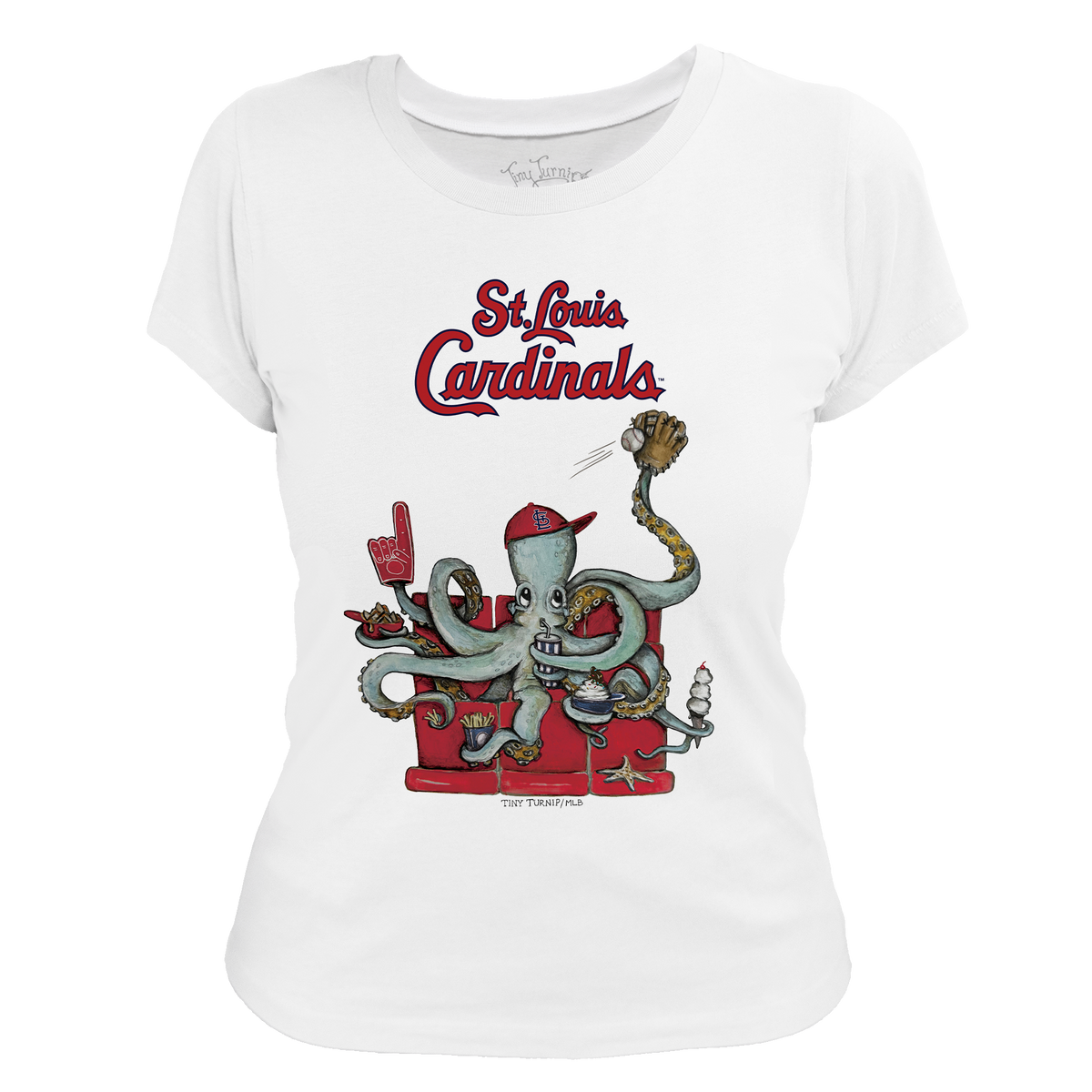 St. Louis Cardinals Octopus Tee Shirt