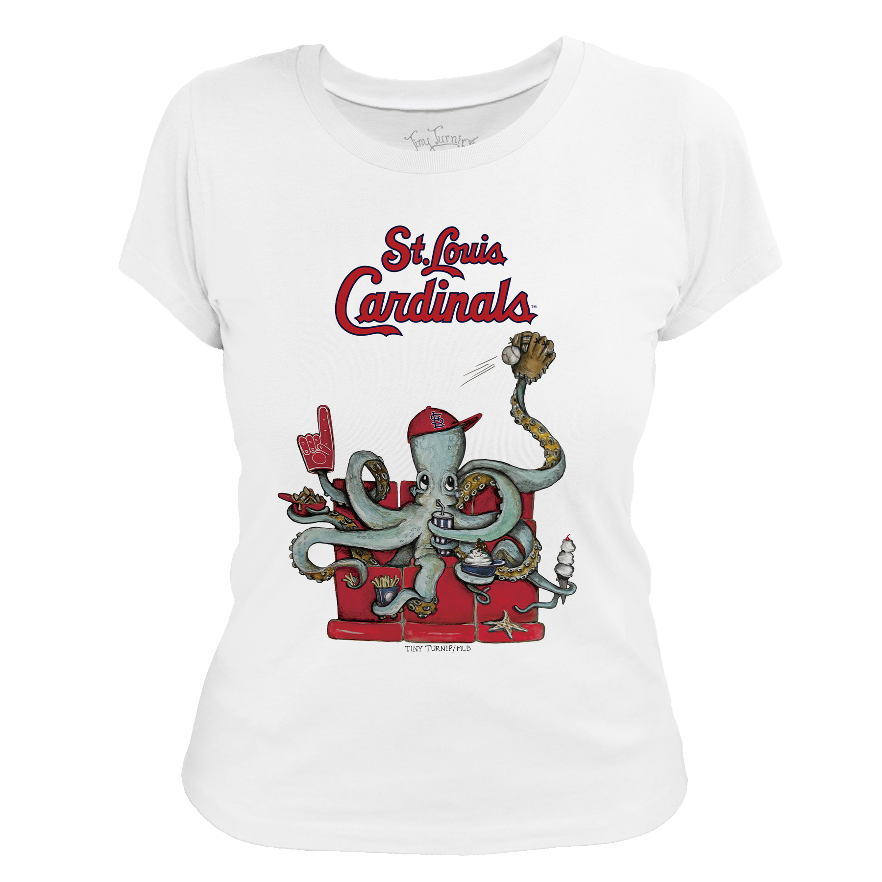 St. Louis Cardinals Octopus Tee Shirt