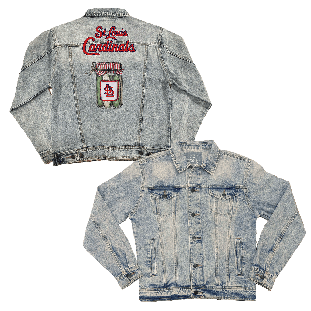 St. Louis Cardinals Pickle Jar Boyfriend Denim Jacket