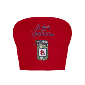 St. Louis Cardinals Pickle Jar Crop Tube Top