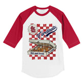 St. Louis Cardinals Pizza 3/4 Red Sleeve Raglan