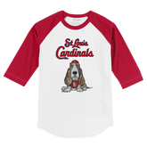 St. Louis Cardinals Puddy 3/4 Red Sleeve Raglan - Tiny Turnip