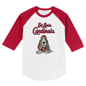 St. Louis Cardinals Puddy 3/4 Red Sleeve Raglan - Tiny Turnip