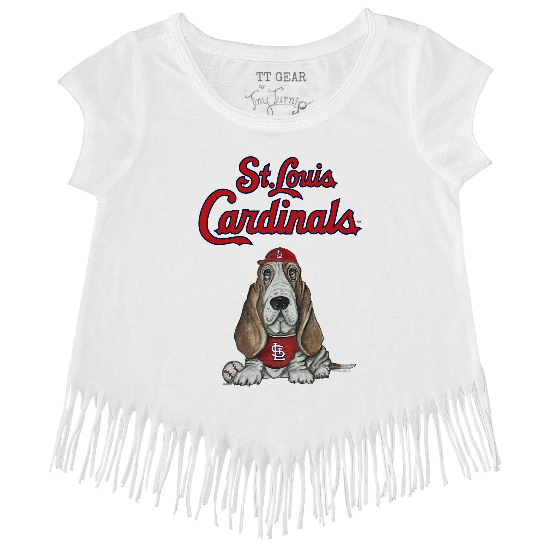 St. Louis Cardinals Puddy Fringe Tee - Tiny Turnip