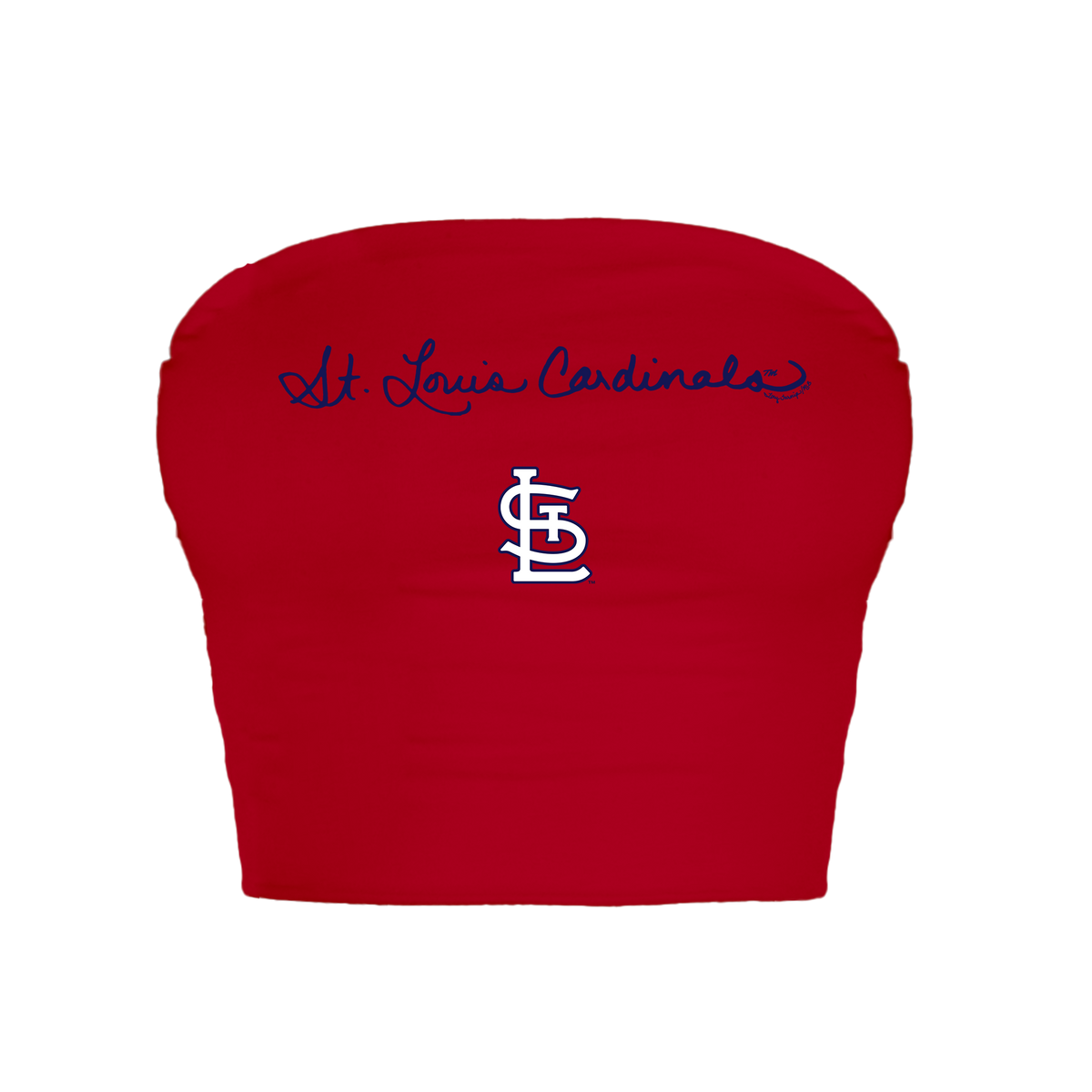 St. Louis Cardinals Logo Script Crop Tube Top