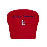 St. Louis Cardinals Logo Script Crop Tube Top