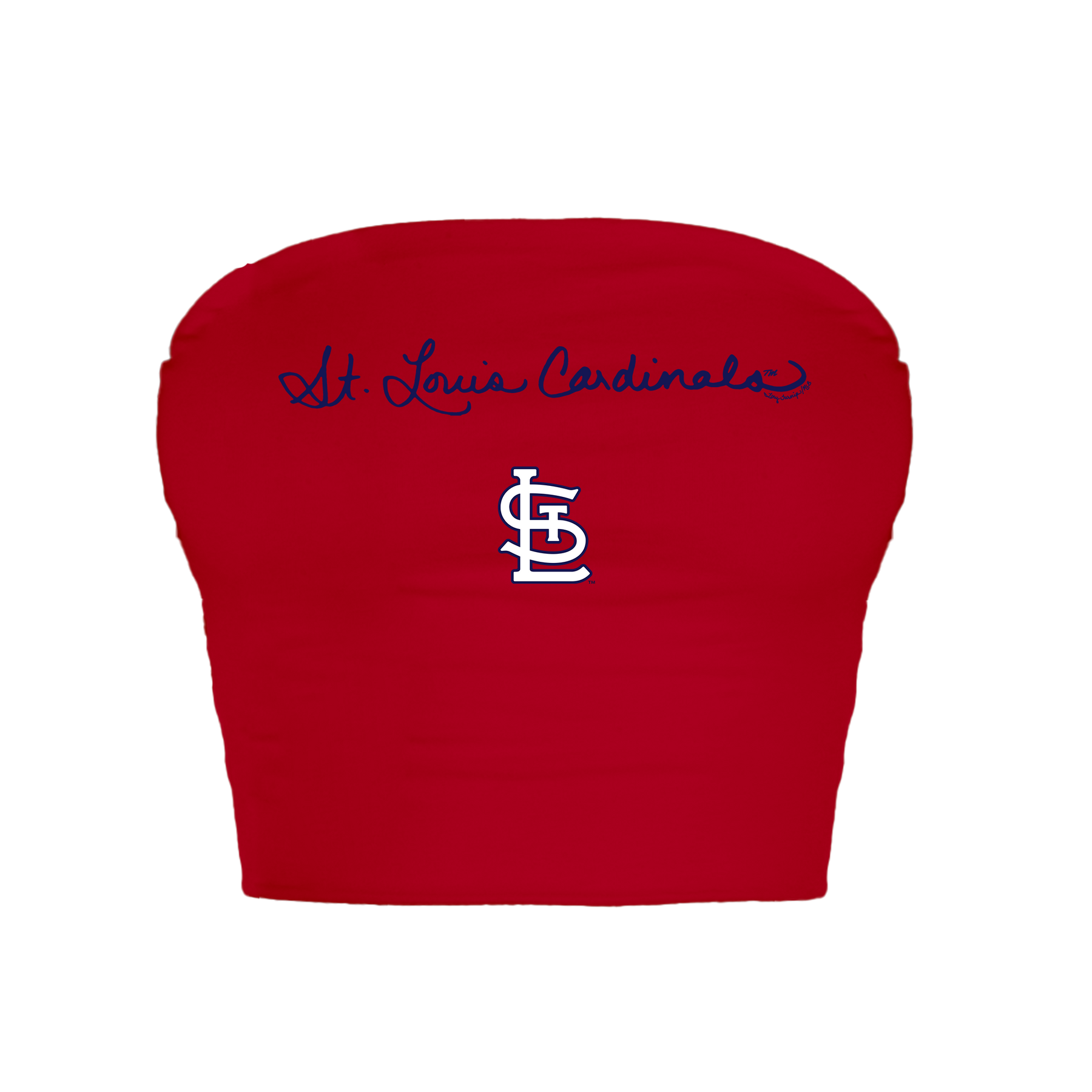 St. Louis Cardinals Logo Script Crop Tube Top