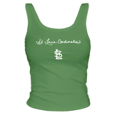 St. Louis Cardinals Logo Script Ribbed Tank - Tiny Turnip