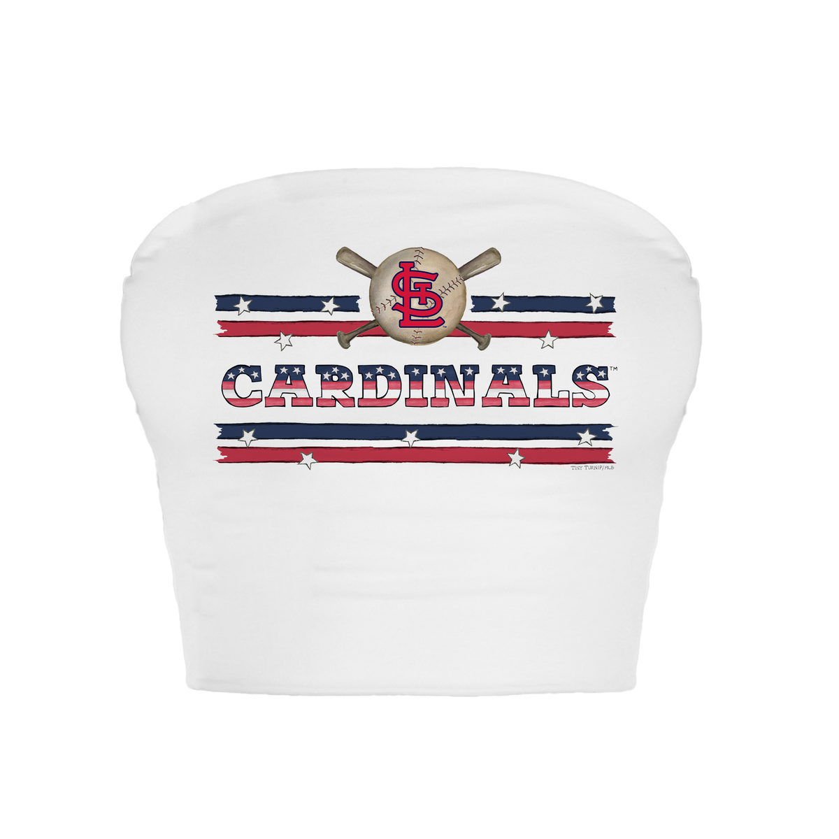 St. Louis Cardinals Stars and Stripes Crop Tube Top