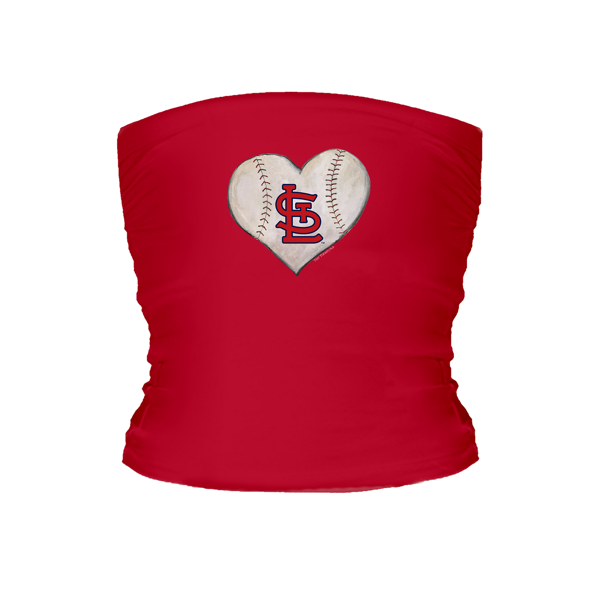 St. Louis Cardinals Stitched Heart Tube Top - Tiny Turnip