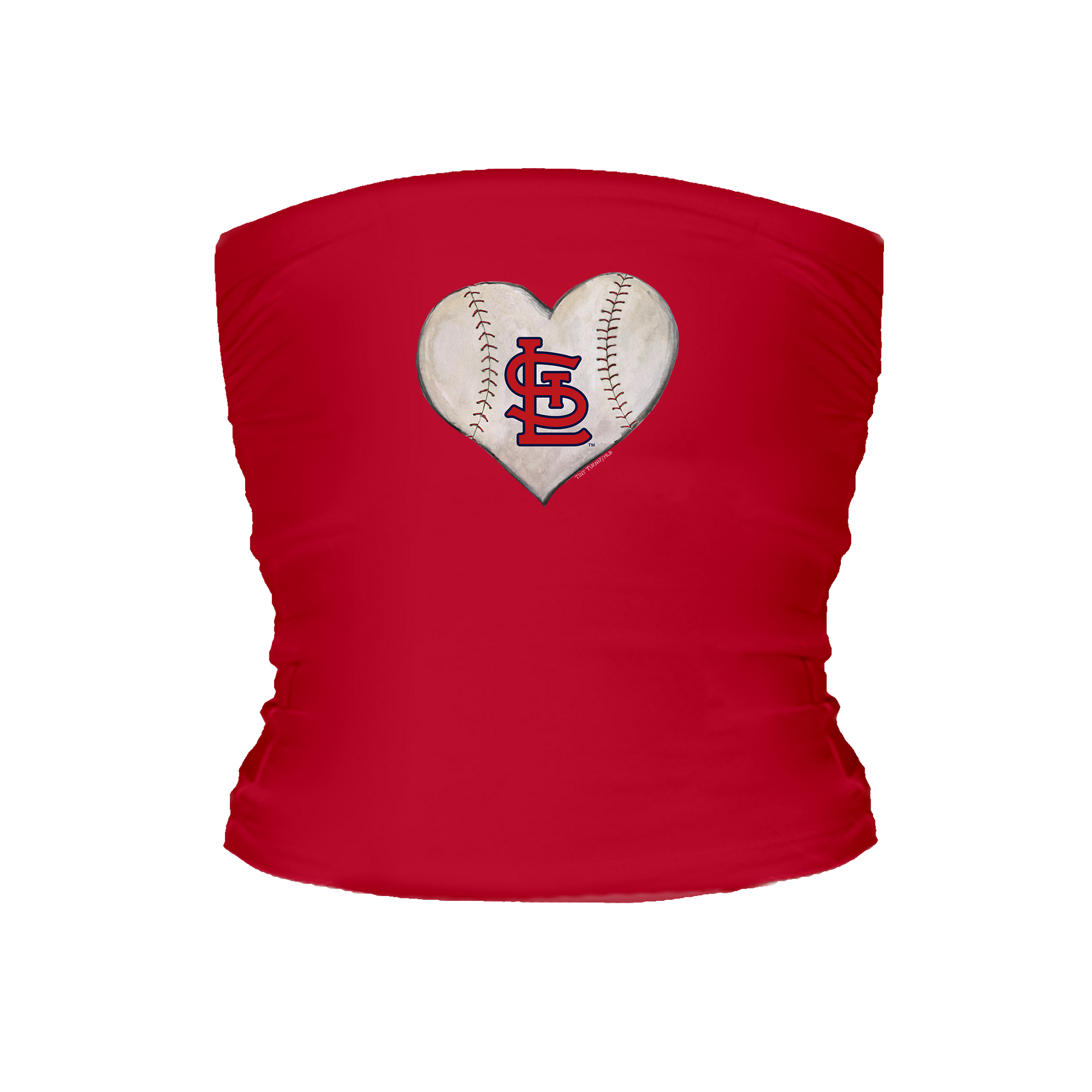 St. Louis Cardinals Stitched Heart Tube Top - Tiny Turnip