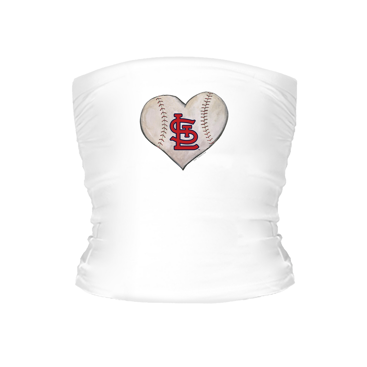 St. Louis Cardinals Stitched Heart Tube Top - Tiny Turnip
