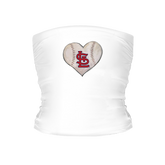 St. Louis Cardinals Stitched Heart Tube Top - Tiny Turnip