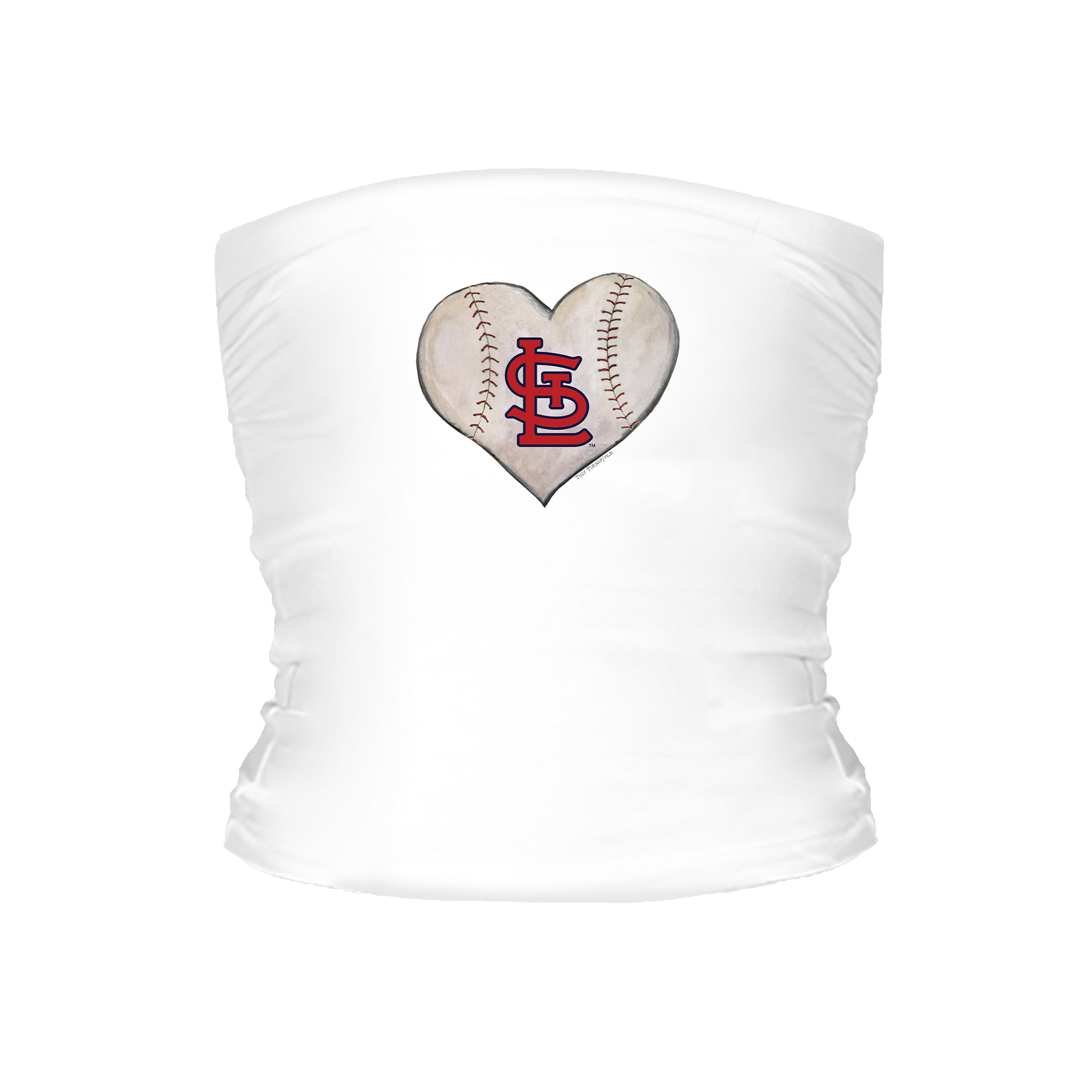 St. Louis Cardinals Stitched Heart Tube Top - Tiny Turnip