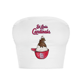 St. Louis Cardinals Sundae Helmet Crop Tube Top - Tiny Turnip