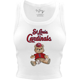 St. Louis Cardinals Teddy Crop Tank - Tiny Turnip