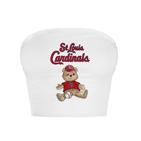 St. Louis Cardinals Teddy Crop Tube Top - Tiny Turnip