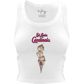 St. Louis Cardinals Triple Scoop Crop Tank