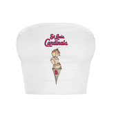 St. Louis Cardinals Triple Scoop Crop Tube Top