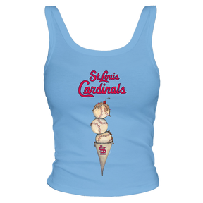St. Louis Cardinals Triple Scoop Ribbed Tank