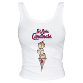 St. Louis Cardinals Triple Scoop Ribbed Tank - Tiny Turnip