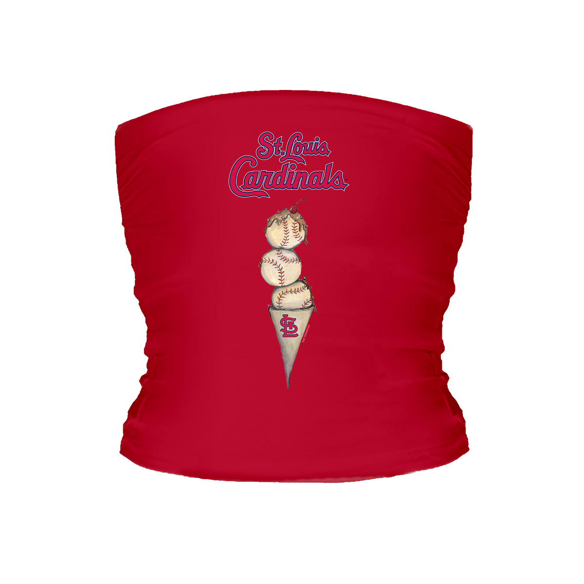 St. Louis Cardinals Triple Scoop Tube Top - Tiny Turnip