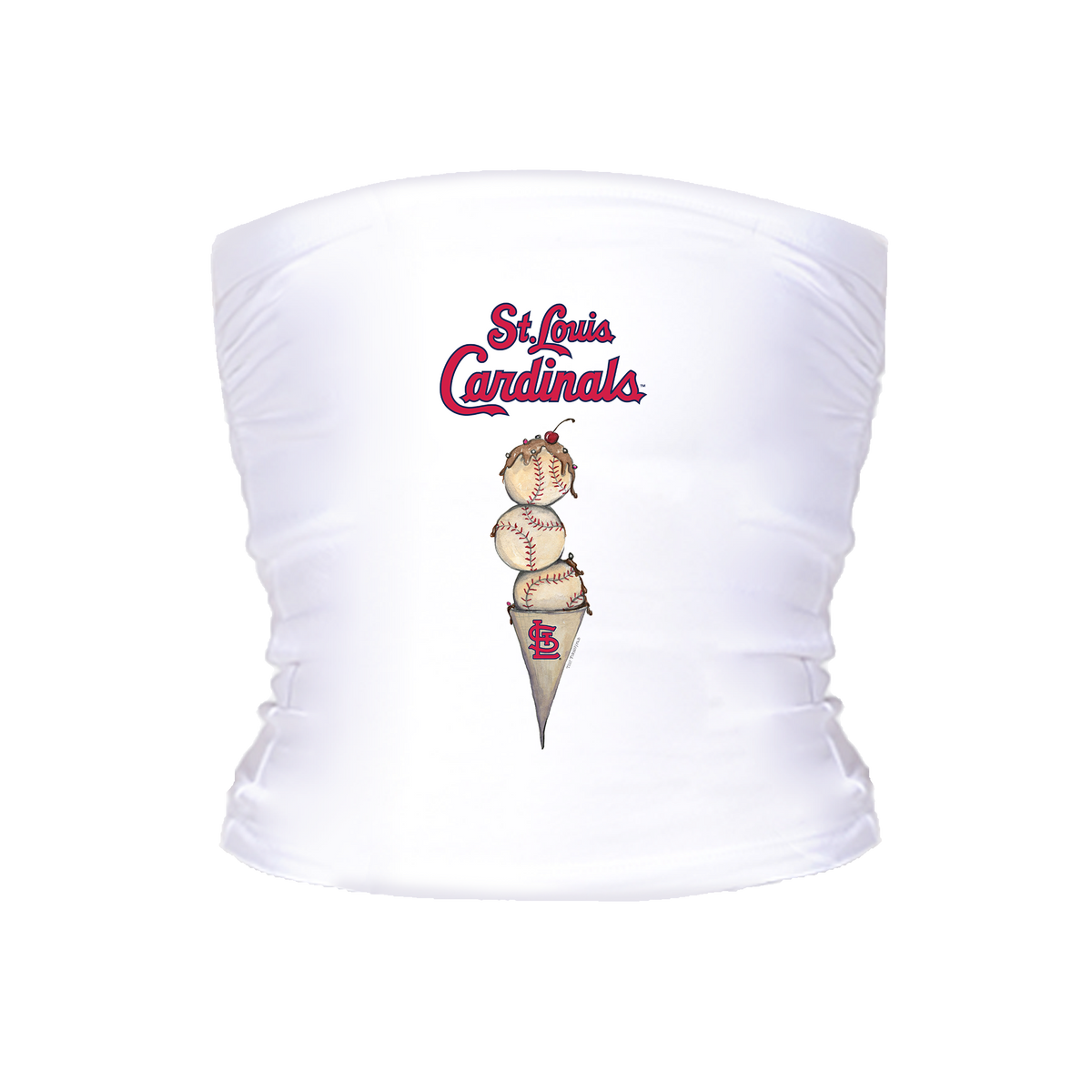 St. Louis Cardinals Triple Scoop Crop Tube Top