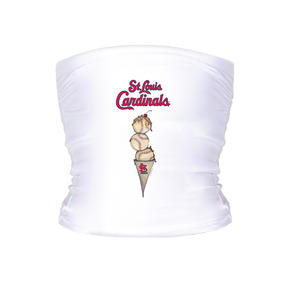 St. Louis Cardinals Triple Scoop Tube Top - Tiny Turnip