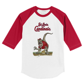 St. Louis Cardinals Velociraptor 3/4 Red Sleeve Raglan