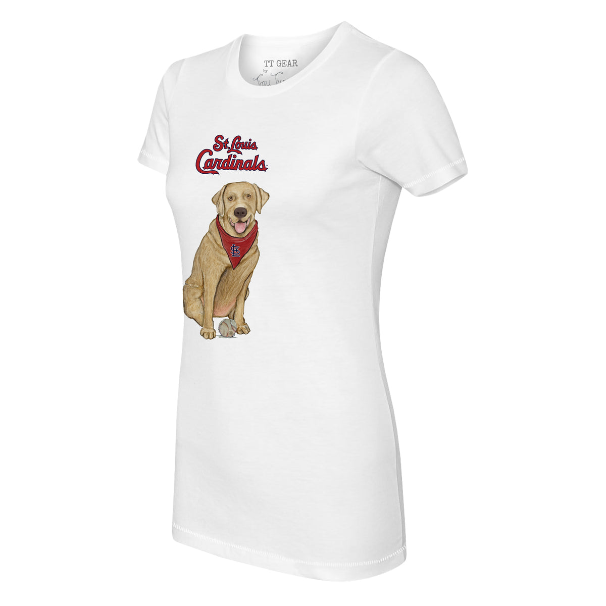 St. Louis Cardinals Yellow Labrador Retriever Tee Shirt