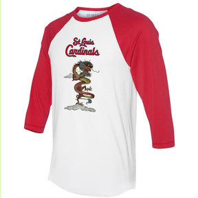 St. Louis Cardinals 2024 Year of the Dragon 3/4 Red Sleeve Raglan