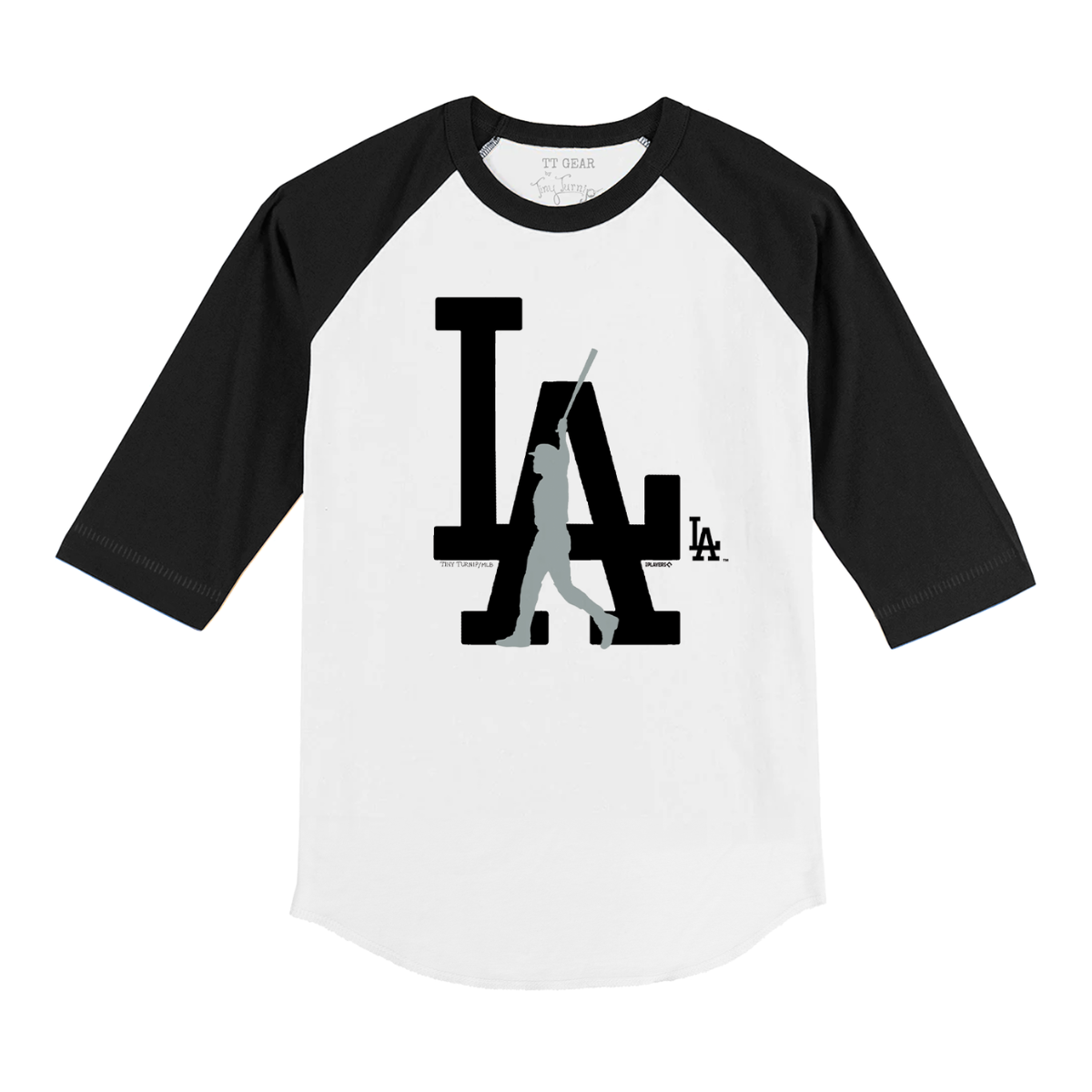 LA Walk Off Chelsea Freeman Dodgers 3/4 Black Sleeve Raglan