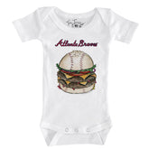 Atlanta Braves Burger Short Sleeve Snapper - Tiny Turnip