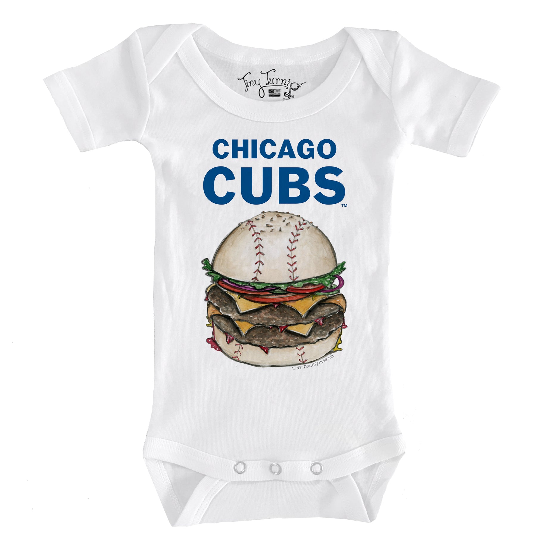 Chicago Cubs Burger Short Sleeve Snapper