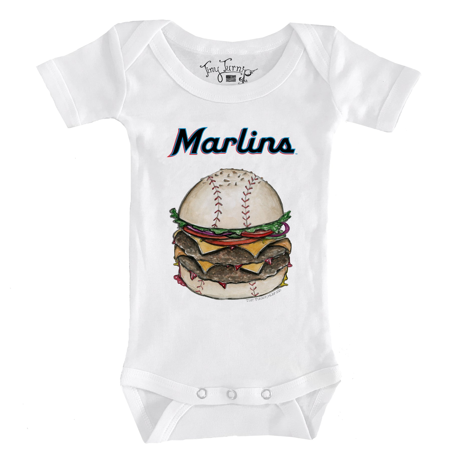 Miami Marlins Burger Short Sleeve Snapper