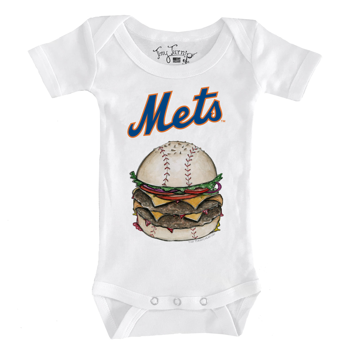 New York Mets Burger Short Sleeve Snapper