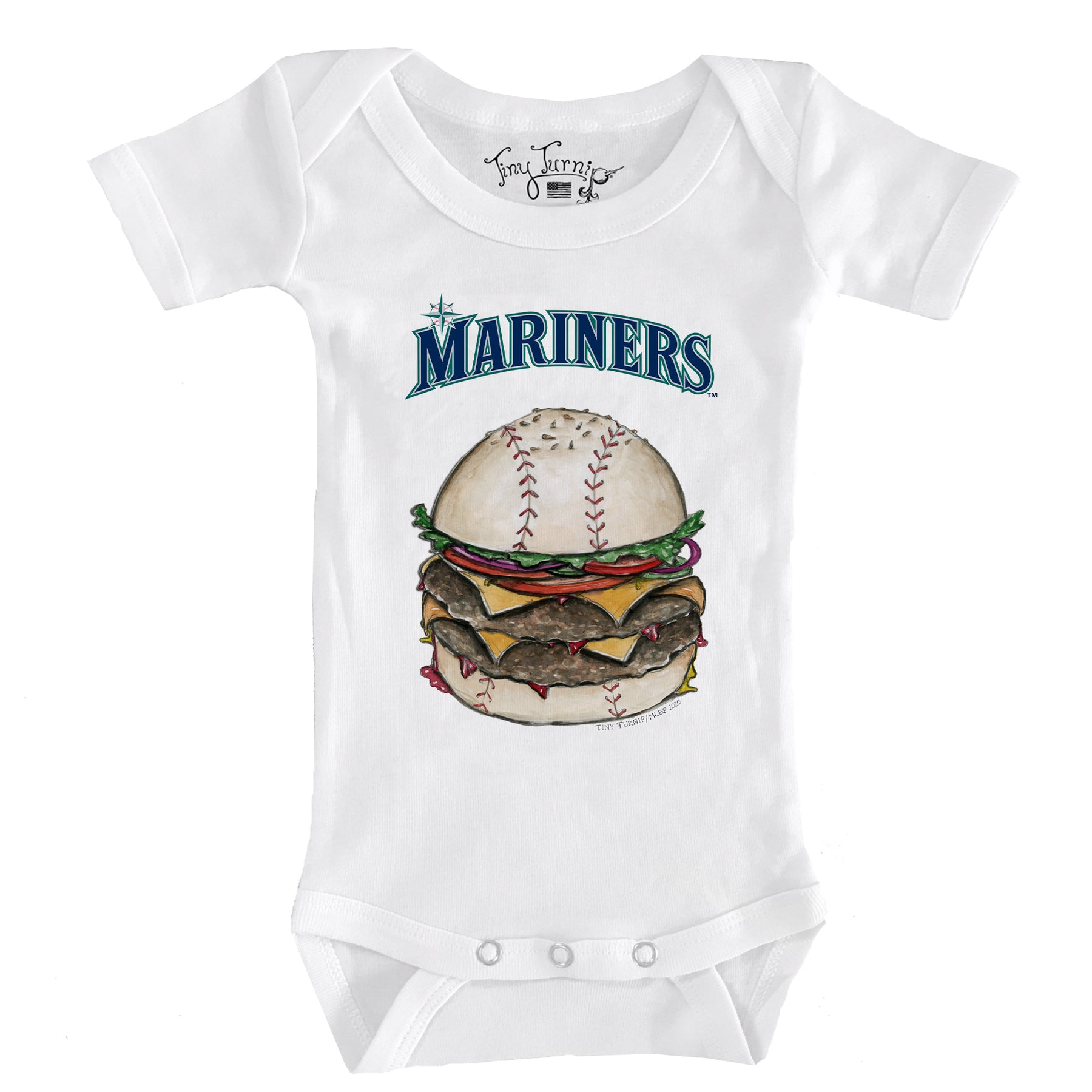 Seattle Mariners Burger Short Sleeve Snapper