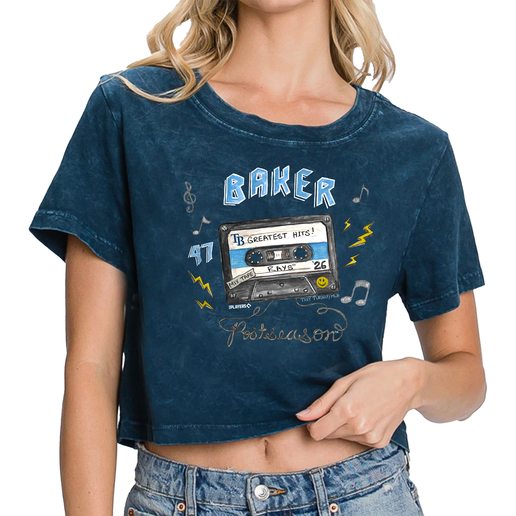 VIP Tampa Bay Rays Postseason '26 Vintage Crop Tee - Tiny Turnip