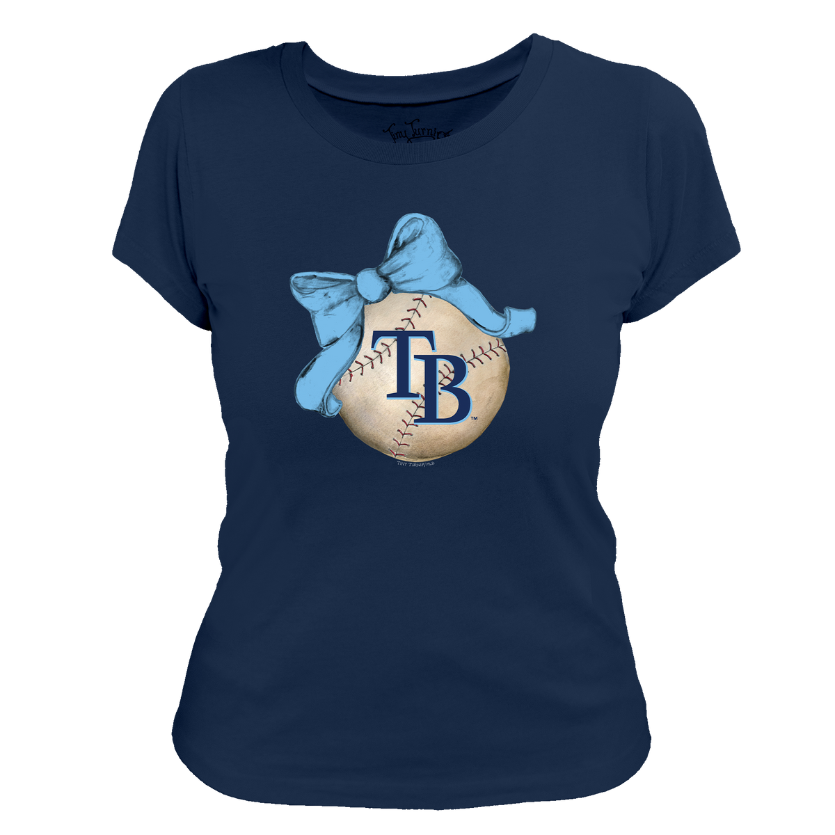 Tampa Bay Rays Baseball Bow Tee Shirt