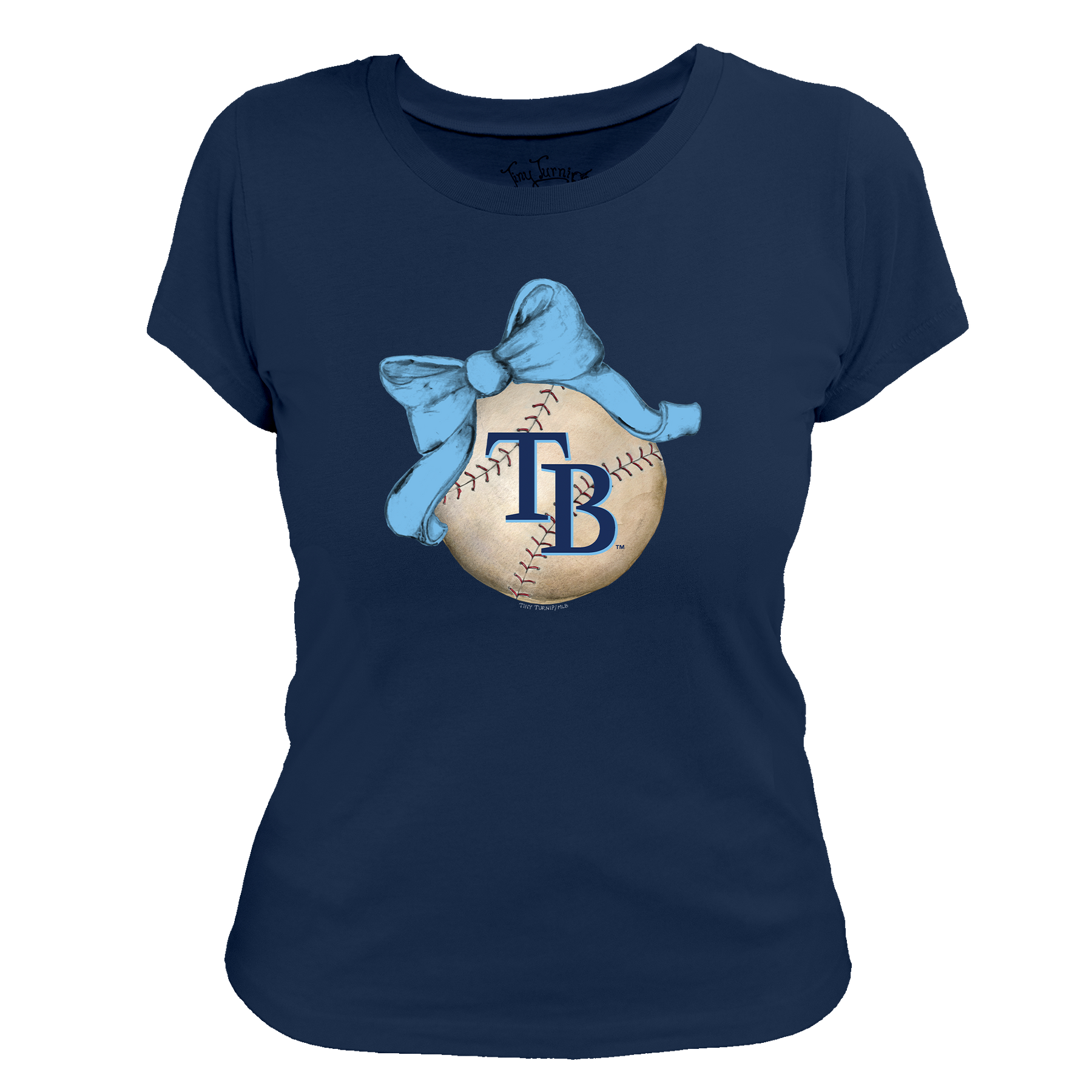 Tampa Bay Rays Baseball Bow Tee Shirt
